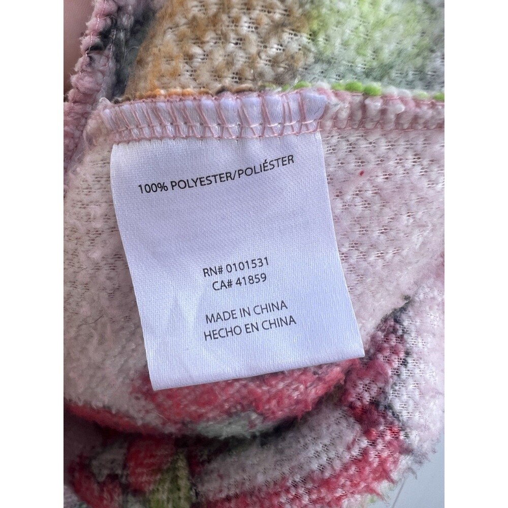 Strawberry Shortcake Sherpa Pullover Zip Up Jacket size XL Christmas - Picture 3 of 4